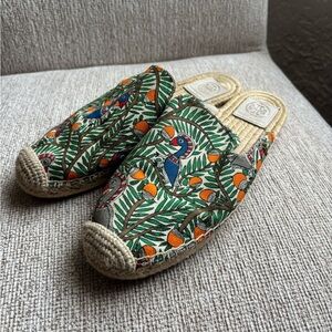 Tory Burch Vibrant Patterned Espadrille Mules